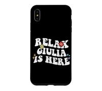 Custodia per iPhone XS Max Retro Groovy Relax GIULIA Is Here Funny Mother's Day Nome