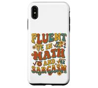 Custodia per iPhone XS Max Retro Ondulato Fluente In Matematica E Sarcasmo Groovy Flower Teacher