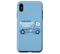 Custodia per iPhone XS Max Retro Pinewood Derby Cub Scouts Racer Race Car Logo