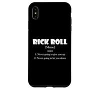 Custodia per iPhone XS Max Rick Roll Definition Funny Early 2000's Prank Meme Rick Roll
