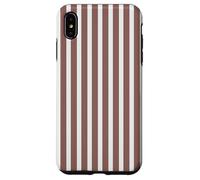 Custodia per iPhone XS Max Righe Classiche Marrone Castagna