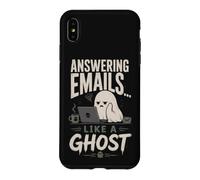 Custodia per iPhone XS Max Rispondere alle e-mail come un fantasma divertente ufficio di Halloween