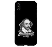 Custodia per iPhone XS Max Ritratto di Shakespeare con citazione fan della letteratura classica