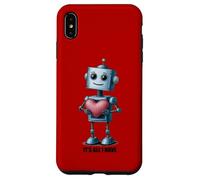 Custodia per iPhone XS Max Robot con un grande cuore, grafica