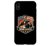 Custodia per iPhone XS Max Rockin negli Stati Uniti Presidente Guitar American Independence Day