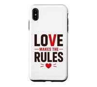 Custodia per iPhone XS Max Romantic Couple Quote Valentine's Day Love Makes The Rules