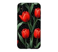 Custodia per iPhone XS Max Rose rosse Midnight Darkness Fiori Floreale