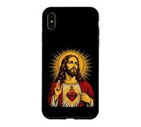 Custodia per iPhone XS Max Sacro Gesù Cuore Pop Art Halo Christian Icona devozionale