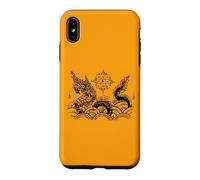 Custodia per iPhone XS Max Sak Yant Tatuaggio Naga Serpente Yantra Thailandia Bangkok