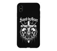 Custodia per iPhone XS Max Salvato da Grazia Gesù Cristo Cristiano Gotico Crocifissione Arte