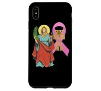 Custodia per iPhone XS Max Santa Agata Cancro al seno Nastro Patrono Santo Infermiere Cattolico