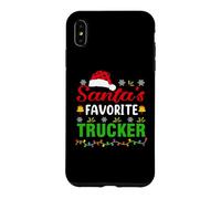 Custodia per iPhone XS Max Santa's Favorite Trucker Funny Christmas Trucker Xmas