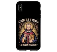 Custodia per iPhone XS Max Sant'Ignazio di Loyola Ad Maiorem Dei Gloriam Gesuita Cattolico