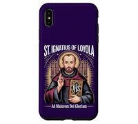 Custodia per iPhone XS Max Sant'Ignazio Loyola Ad Maiorem Dei Gloriam Gesuita Cattolico