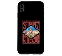 Custodia per iPhone XS Max santo, tropez, costiero, città, orizzonte, costa, da, azur, francia