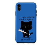 Custodia per iPhone XS Max Sarcastico gatto pipistrello non potrei mai ferire nessuno