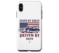 Custodia per iPhone XS Max Saved by Grace, Driven by Faith - Men's Christian Muscle Car