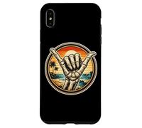 Custodia per iPhone XS Max Scheletro Shaka gesto della mano Vintage Surfing Surfer Surf Fan