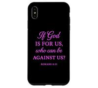 Custodia per iPhone XS Max Se Dio è per noi che può essere contro di noi Romani 8:31 Bible Fan
