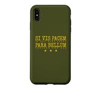 Custodia per iPhone XS Max Se vuoi la pace, preparati alla guerra