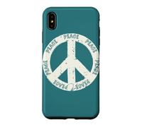Custodia per iPhone XS Max Segno di pace pace terra retrò vintage simbolo mondo pace