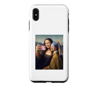 Custodia per iPhone XS Max Selfie di Monna Lisa con l'orecchino di perla della ragazza