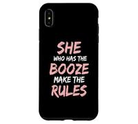 Custodia per iPhone XS Max She Who Has The Booze Make Rules Funny Bartender Women