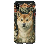 Custodia per iPhone XS Max Shiba Inu Dog Cottagecore Style Arts and Crafts