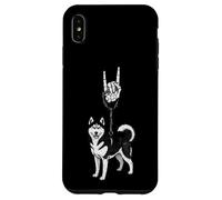 Custodia per iPhone XS Max Siberian Husky Cane Mushing Cool Retro Vintage 90s Alt Metal