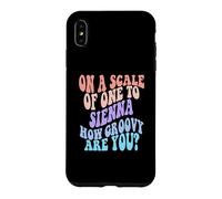 Custodia per iPhone XS Max SIENNA Personalized Name Cute Retro Girls Groovy Birthday