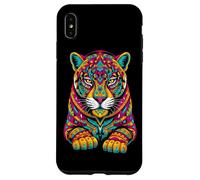 Custodia per iPhone XS Max Simboli d'arte guerrieri mitologici della mitologia del giaguaro maya azteco messicano