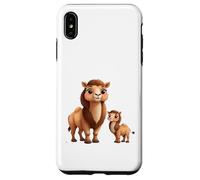 Custodia per iPhone XS Max Simpatico design a forma di cammello con mamma e bambino