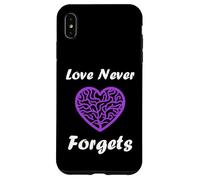 Custodia per iPhone XS Max Simple purple quote alzheimer's love never forgets