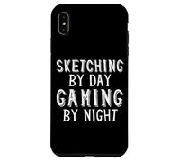 Custodia per iPhone XS Max Sketching By Day Gaming By Night Digital Artist Gamer Art