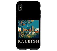 Custodia per iPhone XS Max Skyline retrò vintage di Raleigh, Carolina del Nord, Capitol Park