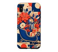 Custodia per iPhone XS Max Slitta vintage riempita con fiori invernali