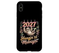 Custodia per iPhone XS Max Sloth Tshirt Hanging Happy New Year Party 2027