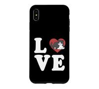 Custodia per iPhone XS Max Smoking Cat Love Spelled Out With Heart Graphic