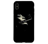 Custodia per iPhone XS Max Smoky Jazz Man Minimal Face Portrait Estetica