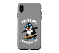 Custodia per iPhone XS Max Snowboarding Penguin Fidati Im Bravo in Questo
