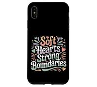 Custodia per iPhone XS Max Soft Hearts Strong Boundaries Forza emotiva |-