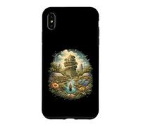 Custodia per iPhone XS Max Solarpunk Energia eolica Eco Future Nature Tech Design
