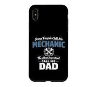 Custodia per iPhone XS Max Some People Call Me Mechanic Dad Blue Collar Job Daddy