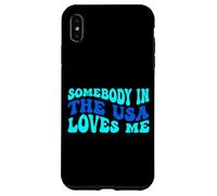 Custodia per iPhone XS Max Somebody in The USA Loves Me Modern Boho Vibe