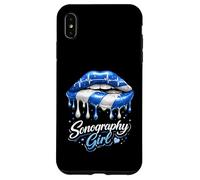 Custodia per iPhone XS Max Sonografo Divertente Goccia Ultrasuoni Tech Sonografia Ragazza Labbra