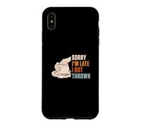 Custodia per iPhone XS Max Sorry I'm Late I Got Thrown - Ventaglio divertente per lanciare la ruota