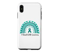 Custodia per iPhone XS Max Sostengo i sopravvissuti alla consapevolezza delle aggressioni sessuali Boho Rainbow