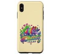 Custodia per iPhone XS Max Souvenir retrò anni '80 Arcobaleno Armadillo Cowboy Dallas Texas