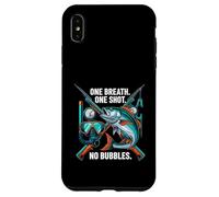 Custodia per iPhone XS Max Spearfishing One Breath One Shot No Bubbles Diver