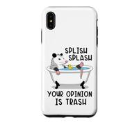 Custodia per iPhone XS Max Splish Splash La tua opinione è Trash Opossum Bath
